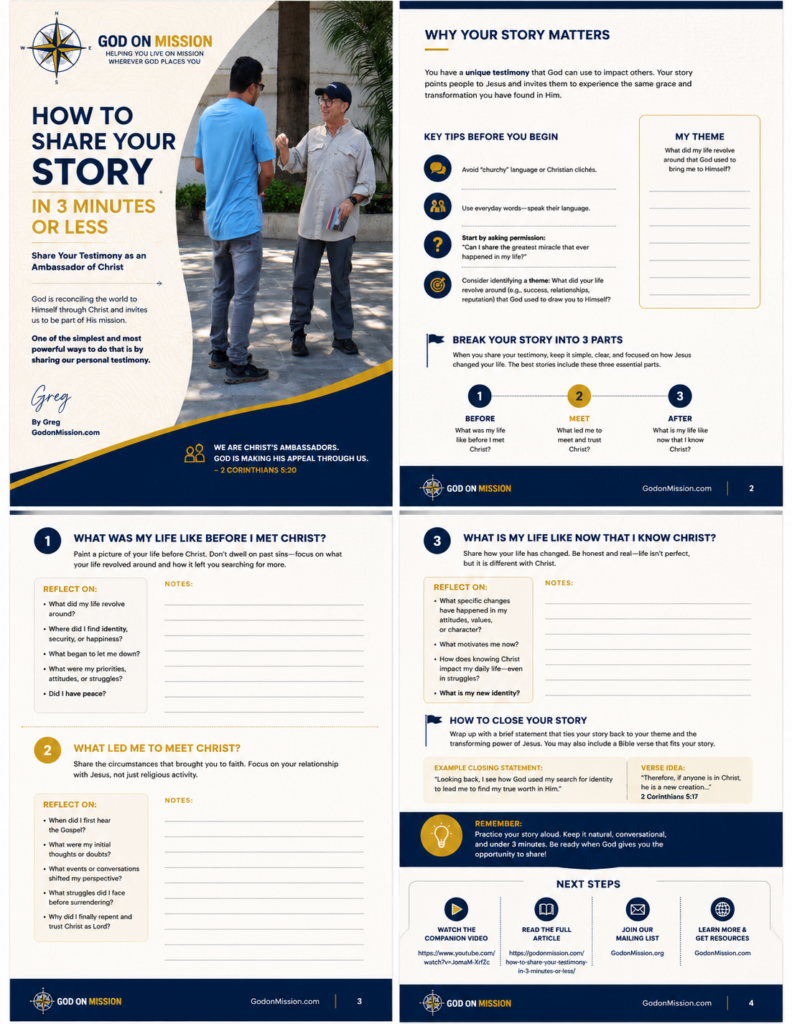 How to share your testimony in 3 minutes or less