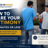 Greg sharing the Gospel and speaking with a man outdoors while discussing how to share your testimony as an ambassador of Christ.